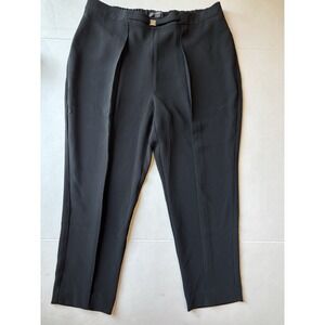 Chicos Sz 2.5 (14 Large) Petite Black Label Pullon Black Pants Ankle ‎ Dress